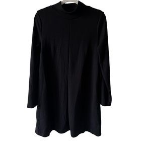 Gap Black Long Sleeve Crew Neck Sweater Midi Dress. Size Medium